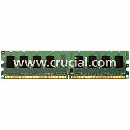 Crucial 1GB DDR2 SDRAM Memory Module - 1GB - 800MHz DDR2-800/PC2-6400 - Non-ECC - DDR2 SDRAM - 240-pin DIMM