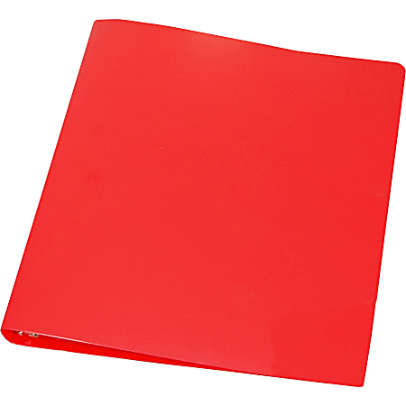 Samsill® Poly 3-Ring Binder, 1" Round Rings, Red