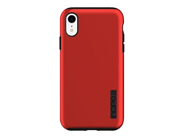 Incipio DualPro - Back cover for cell phone - rugged - polycarbonate - iridescent red/black - for Apple iPhone XR