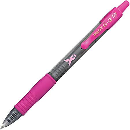 Pilot G2 Retractable Gel Pens Fine Point 0.7 mm Pink Barrels