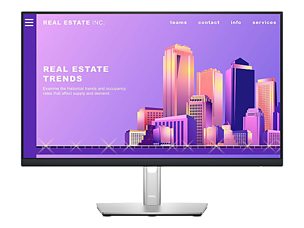 Dell P2422H 24" Class Full HD LED Monitor - 16:9 - Black, Silver - 23.8" Viewable - In-plane Switching (IPS) Technology - DELLP2422H