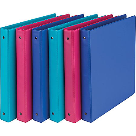 Samsill® Value Storage 3-Ring Binder, 1" Round Rings, 46% Recycled, Assorted Colors