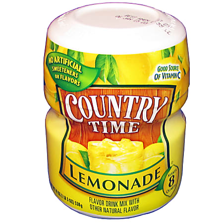 Country Time Lemonade Drink Mix, 19 Oz, Case Of 12