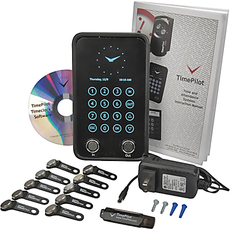 Royal TimePilot Vetro Time Management System - Key Code - 500 Employees - Week, Bi-weekly, Semi-monthly, Month Record Time