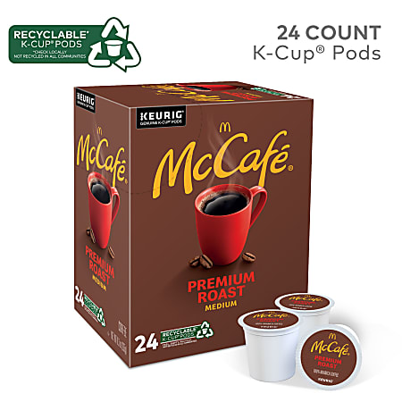 Mccafe Single Serve Coffee K Cup Premium Roast Carton Of 24 Office Depot