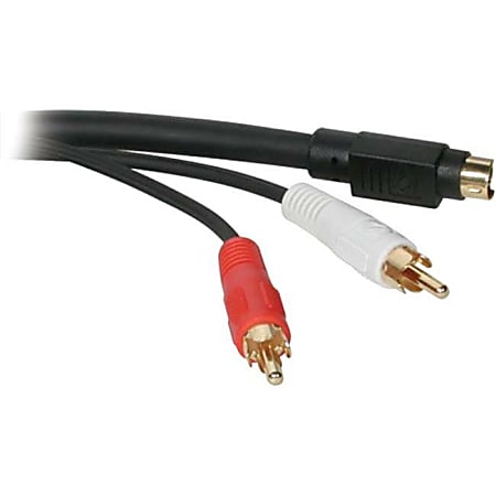 C2G 12ft Value Series S-Video + RCA Stereo Audio Cable - 12ft - Black