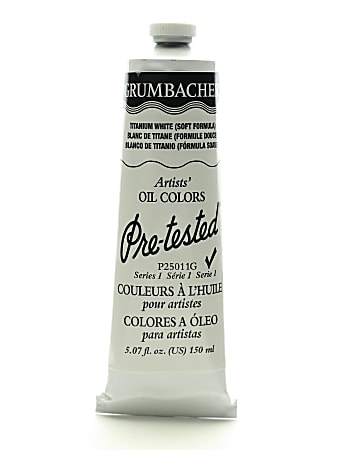 Grumbacher P250 Pre-Tested Artists' Oil Colors, 5.07 Oz, Titanium White (Soft Formula)