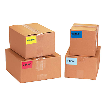 Tape Logic® Removable Write™On Rectangle Inventory Label Roll, DL635A, 6" x 4", Red, Roll Of 500