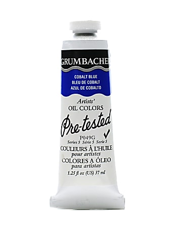 Grumbacher P049 Pre-Tested Artists' Oil Colors, 1.25 Oz, Cobalt Blue