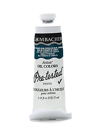 Grumbacher P059 Pre-Tested Artists' Oil Colors, 1.25 Oz, Cobalt Titanate Blue