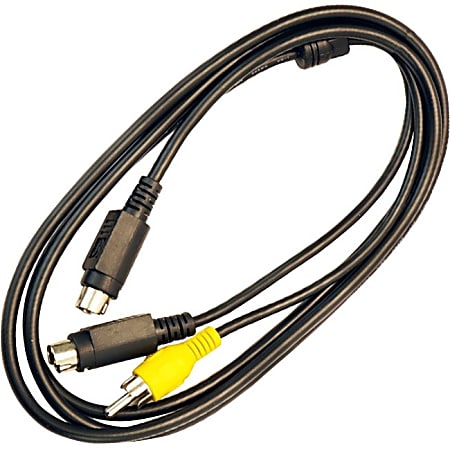 VisionTek S-Video/RCA Video Cable - 6 ft RCA/S-Video Video Cable for Video Device, Monitor, TV, DVD Player, Video Conferencing System, Gaming Console - First End: 1 x 7-pin S-Video - Male - Second End: 1 x Composite Video - Male, 1 x 4-pin S-Video - Male