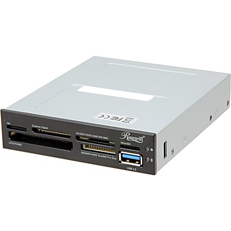 Rosewill RDCR-11003 74-in-1 USB3.0 3.5" Internal Card Reader w/USB Port - 74-in-1 - SDHC, microSD, Memory Stick Micro