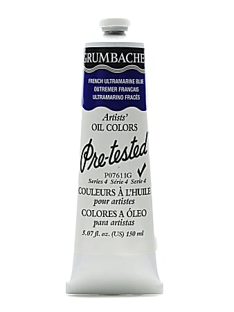 Grumbacher P076 Pre-Tested Artists' Oil Colors, 5.07 Oz, French Ultramarine Blue