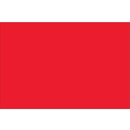 Tape Logic® Write™On Rectangle Inventory Label Roll, DL634G, 10" x 3", Fluorescent Red, Roll Of 250