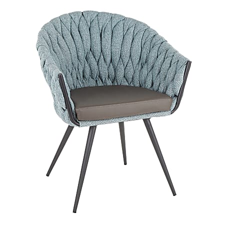 LumiSource Braided Matisse Chair, Black/Gray/Blue