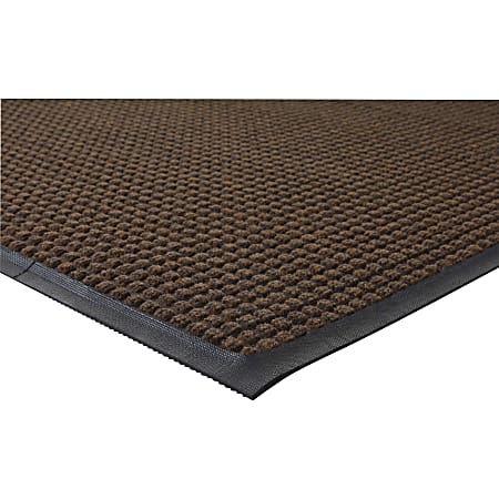 Genuine Joe Waterguard Indoor/Outdoor Floor Mat, 3' x 5', Brown