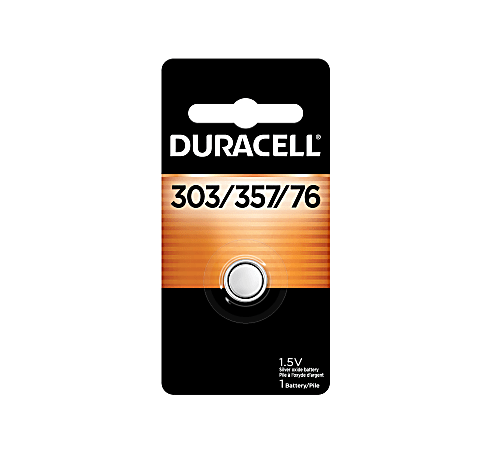 Duracell® Silver Oxide 303/357 Button Battery, Pack of