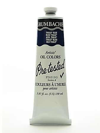 Grumbacher P203 Pre-Tested Artists' Oil Colors, 5.07 Oz, Thalo Blue
