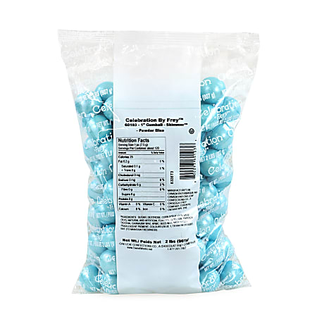 Sweetworks Powder-Blue Shimmer Gumballs, 2 Lb Bag