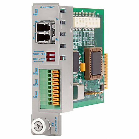 Omnitron iConverter RS-422/485 Serial to Fiber Media Converter Terminal LC Single-Mode 60km Module - 1 x RS-422/485; 1 x LC Single-Mode; Internal Module; Lifetime Warranty