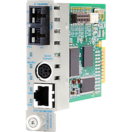 Omnitron Systems iConverter 8923N-1 Network Interface Device - 1 x RJ-45 , 1 x SC Duplex  - 10/100/1000Base-T, 1000Base-X - Internal
