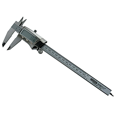 General Tools Digital/Fraction Electronics Calipers, 0 - 8", 12 1/4"H x 4 1/4"W x 1 1/4"D, Stainless Steel