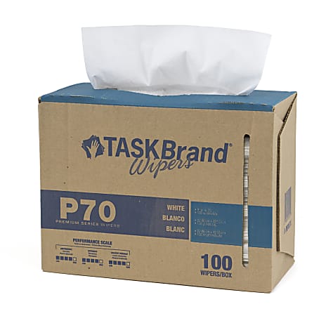 Hospeco TaskBrand P70 Hydrospun Interfold Wiper, 17-1/8”H x 24-1/4”D, 1,000 Sheets Per Pack,, Case Of 10 Packs