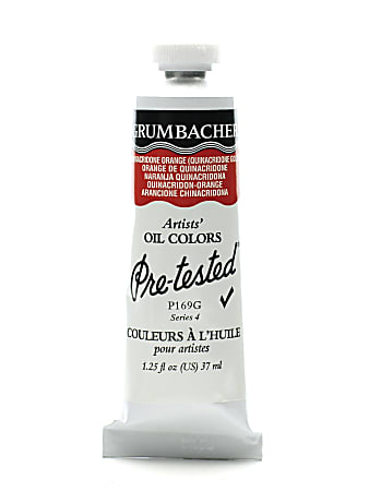Grumbacher P169 Pre-Tested Artists' Oil Colors, 1.25 Oz, Quinacridone Orange