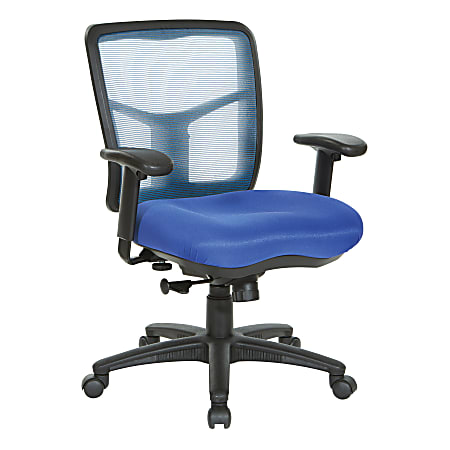 Office Star™ Pro-Line II® Air Mist Ergonomic Mesh Mid-Back Manager Chair, Blue