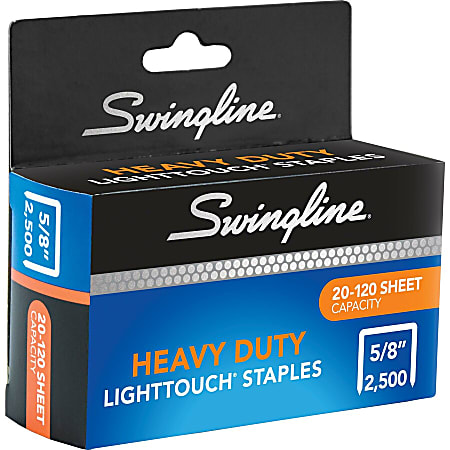 Swingline LightTouch Heavy Duty Staples 5/8" Length 2500/Per Box 90009 486510 