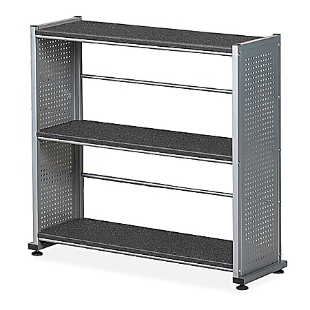 Mayline Eastwinds Accent Bookcase, 3-Shelf, 31"H x 31 1/4"W x 11"D, Anthracite