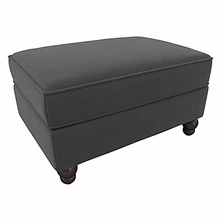 Bush® Furniture Coventry Storage Ottoman, Charcoal Gray Herringbone, Standard Delivery