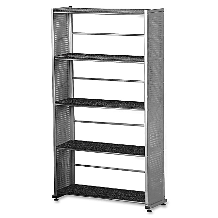 Mayline Eastwinds Accent Bookcase, 5-Shelf, 58"H x 31 1/4"W x 11"D, Anthracite