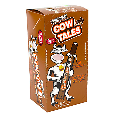 Cow Tales Chocolate Box, 6 1/2", 1 Oz, Box Of 36