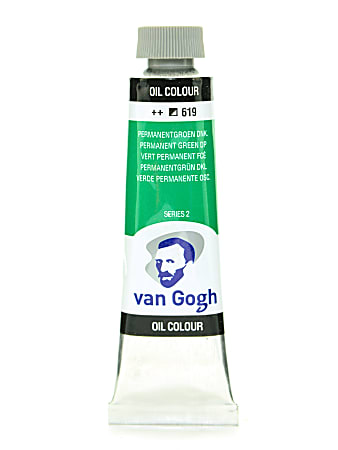 Van Gogh Oil Colors, 1.35 oz, Permanent Green Deep, Pack Of 2