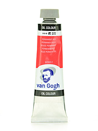 Van Gogh Oil Colors, 1.35 oz, Permanent Red, Pack Of 2