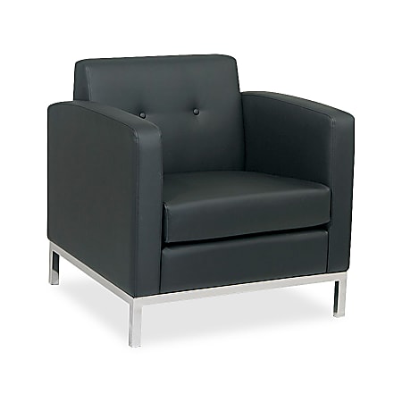 Office Star™ Wall Street Stand-Alone Arm Chair, Black