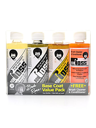 Bob Ross Base Coat Value Pack With Brush Cleaner