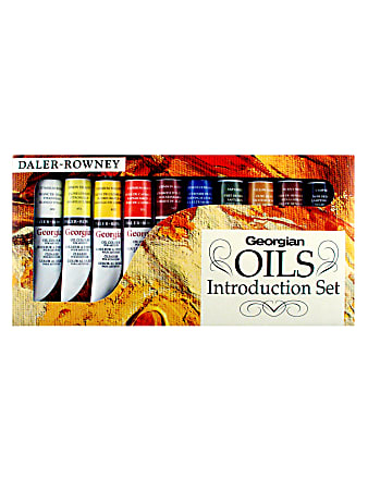 Daler-Rowney Introduction To Georgian Oil Paint Set, 22 mL, Assorted Colors, Set Of 10