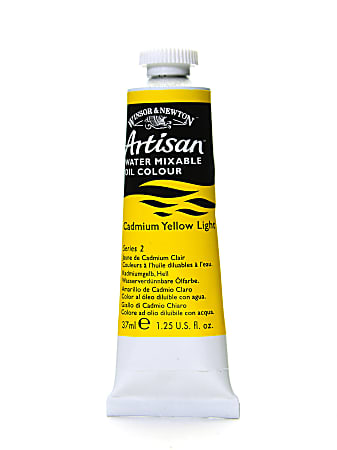 Winsor & Newton Artisan Water Mixable Oil Colors, 37 mL, Cadmium Yellow Light, 113, Pack Of 2
