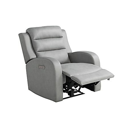 Lifestyle Solutions Relax A Lounger Asher Power Recliner With USB Port Gray