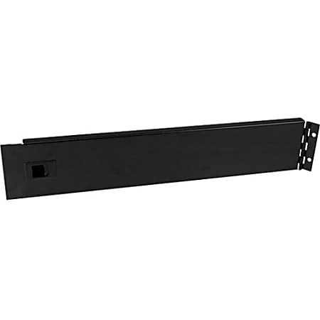 StarTech.com Blanking 2U Hinged Rack Panel, 19", Black