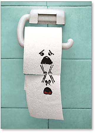 Viabella Thank You Greeting Card, Toilet Paper, 5" x 7", Multicolor