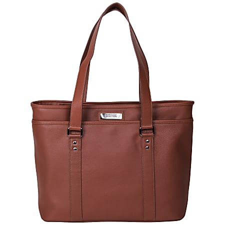 Kenneth Cole Reaction Leather Work Tote With 16" Laptop Pocket, Red