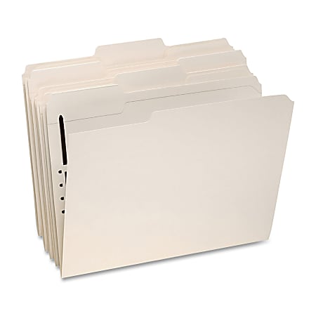 Oxford® Top-Tab File Folders With Fasteners, Legal Size, 1 Fastener, Manila, Box Of 50