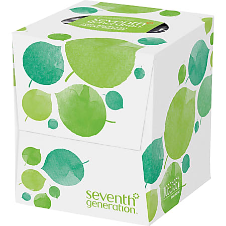 Seventh Generation™ 2-Ply Facial Tissues, 100% Recycled, White, 85 Tissues Per Box, Case Of 36 Boxes