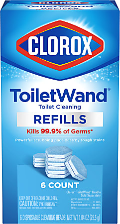 Clorox ToiletWand Disinfecting Refills, Carton Of 8