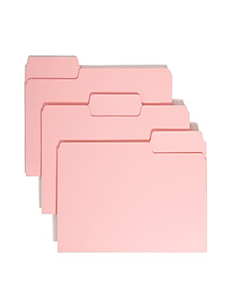 Smead® Color File Folders, Letter Size, 1/3 Cut, Pink, Box Of 100