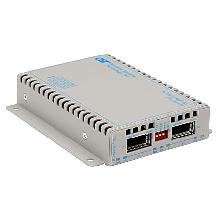 iConverter 10 Gigabit Ethernet Fiber Media Converter XFP to XFP 10Gbps Wide Temp - 2 x XFP (Protocol-Transparent); Wall-Mount Standalone; US AC Powered; Lifetime Warranty