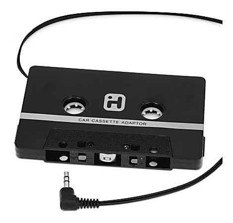 iHome 3.5MM Cassette Adapter Black Office Depot